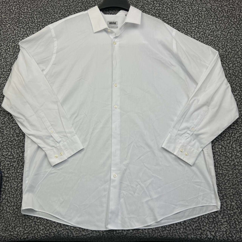 Unlisted Button Up Shirt Men 18 34/35‎ White Big Fit Long Sleeve Collared